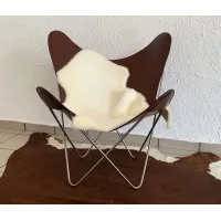 Picture Exclusive decorative carpet made of sheepskin