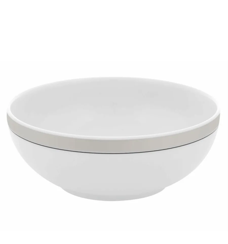 obrazek 1 Klasyczna porcelanowa miska na płatki Domo Platinium z platynowym detalem - Vista Alegre