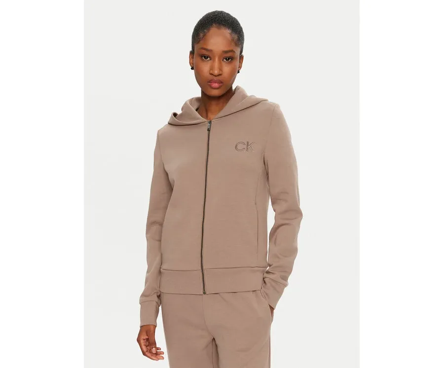 obrazek 1 Calvin Klein Bluza Satin K20K207955 Beżowy Regular Fit