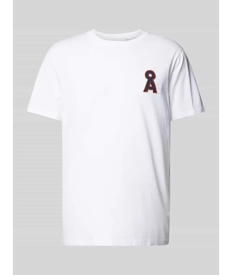 obrazek 1 T-shirt z prążkowanym, okrągłym dekoltem model ‘AADONI’