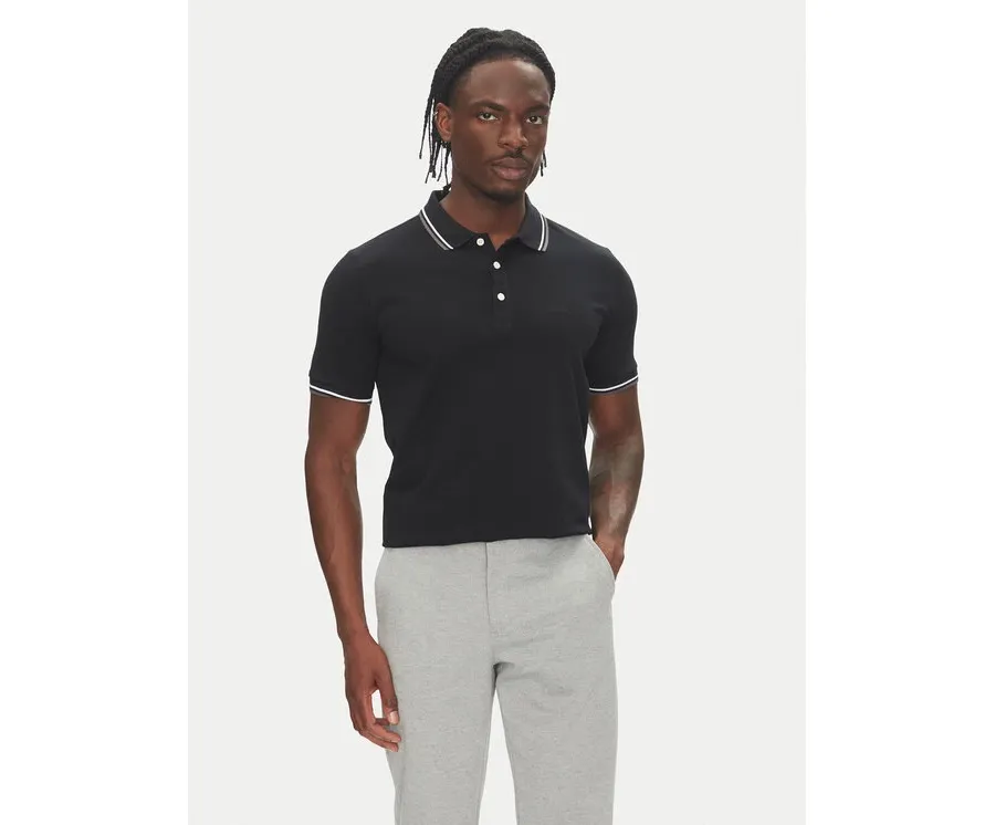 obrazek 1 Lindbergh Polo 30-404010 Czarny Relaxed Fit