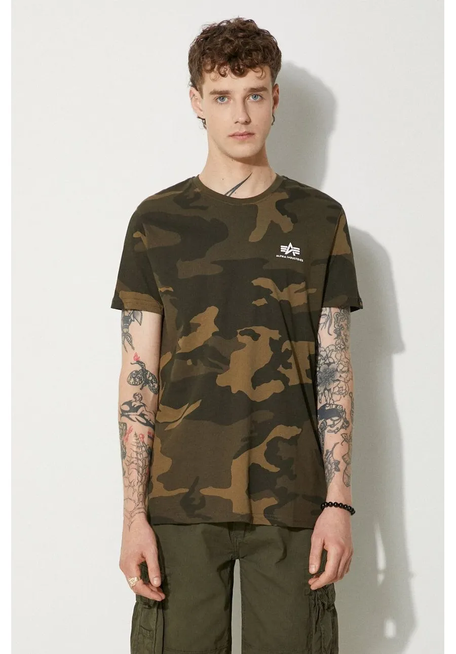obrazek 1 Alpha Industries t-shirt bawełniany męski kolor zielony wzorzysty 188505C.239-ZIELONY