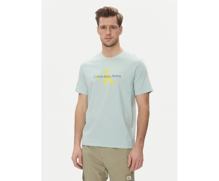 obrazek 1 Calvin Klein Jeans T-Shirt Hero LV040EM286 Zielony Regular Fit