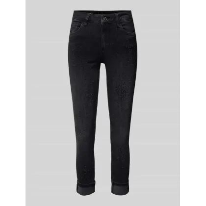Zdjęcie Jeansy o kroju slim fit z przeszytymi zakończeniami nogawek