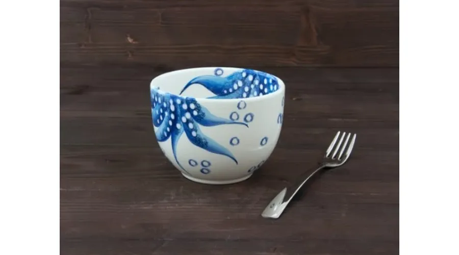 obrazek 1 Mała miska sałatkowa zdobiona motywem ośmiornicy - Le Ceramiche