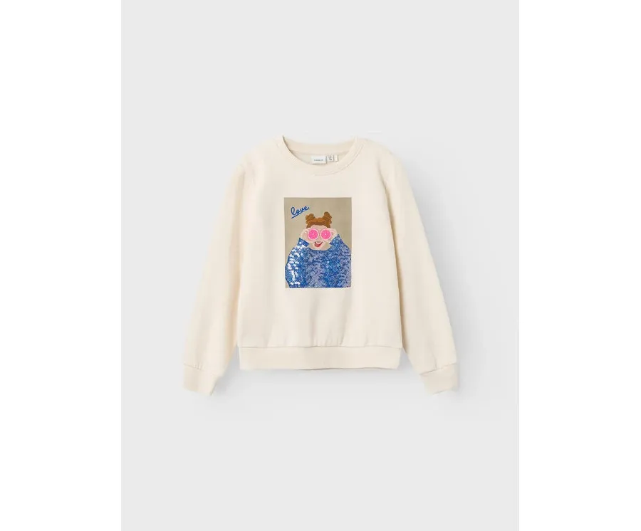 obrazek 1 NAME IT Bluza 13221346 Écru Regular Fit