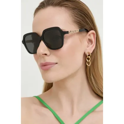 Zdjęcie Burberry okulary przeciwsłoneczne JONI damskie kolor czarny 0BE4389