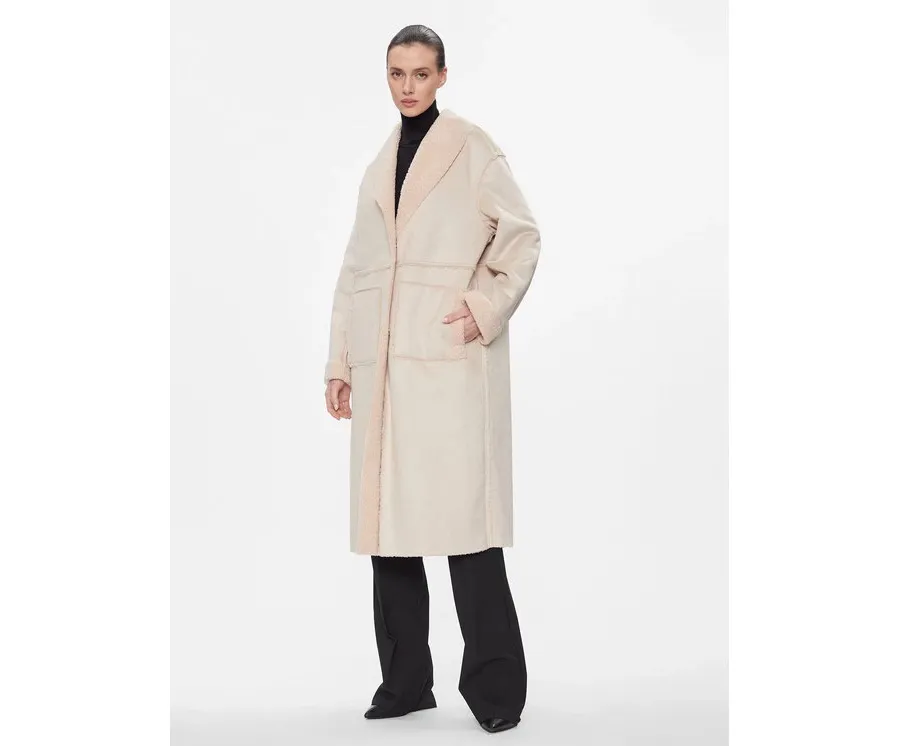 obrazek 1 Marc Aurel Kożuch 5496 1000 93142 Beżowy Loose Fit