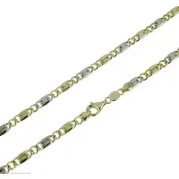 Zdjęcie Stylowy wydrążony płaski łańcuszek z ogniwami cm.50