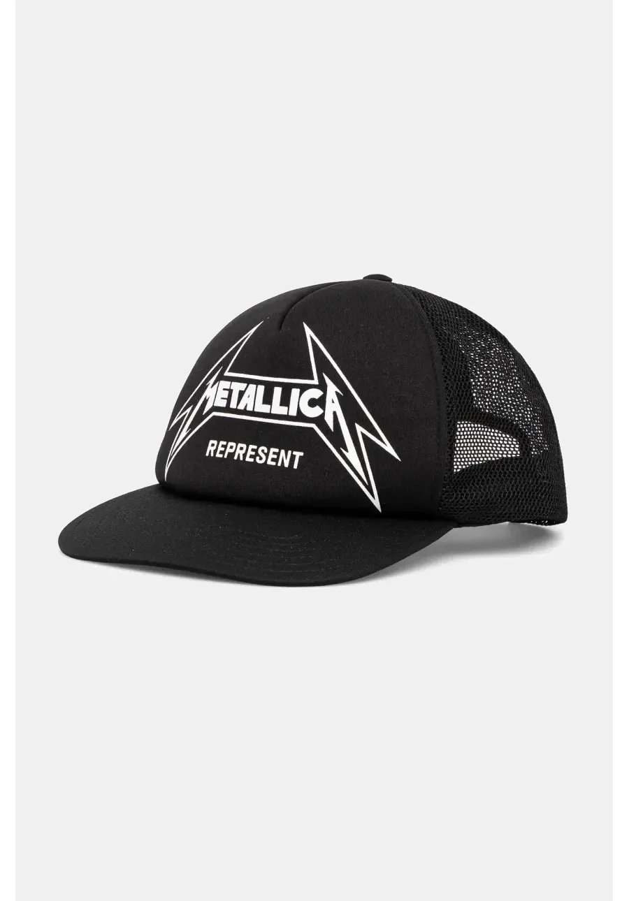 obrazek 1 Represent czapka z daszkiem Metallica Cap kolor czarny z nadrukiem MLM802.01