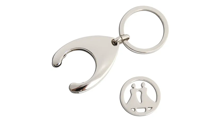 obrazek 2 Luksusowy breloczek z monetą do koszyka zakupowego - wyjątkowy prezent dla bliskiej osoby