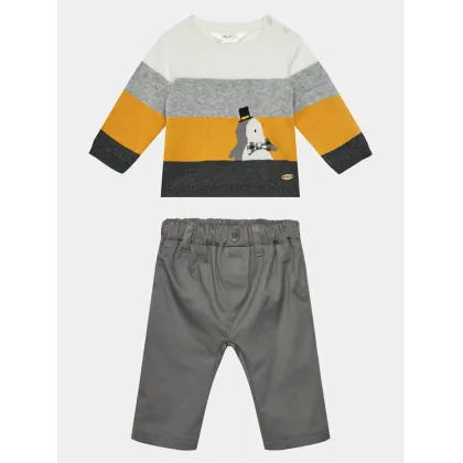 Zdjęcie Mayoral Komplet sweter i spodnie materiałowe 2.521 Szary Regular Fit