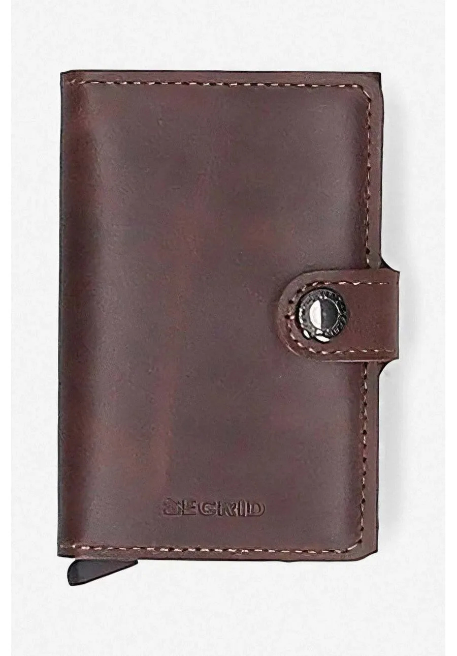 obrazek 1 Secrid portfel kolor bordowy Portfel Secrid Miniwallet Vintage MV-Chocolate