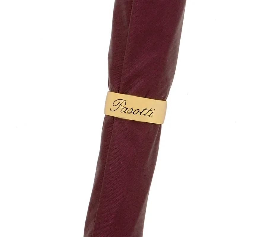 obrazek 5 Stylowy parasol męski w kolorze burgundowym z oryginalną rączką w kształcie głowy psa – Pasotti