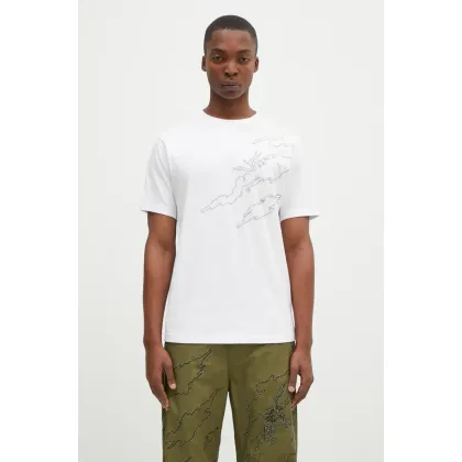 Zdjęcie Maharishi t-shirt bawełniany Dpm: Sparse Bonsai T-Shirt męski kolor biały z aplikacją 5339.WHITE