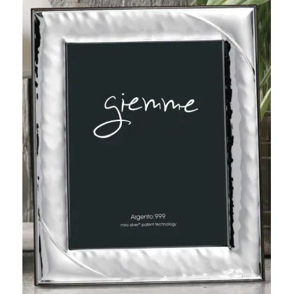 Picture Stylish silver photo frame 13x18 cm with a unique rim