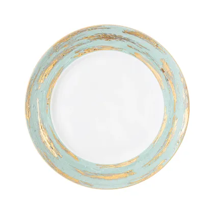 Zdjęcie Designerski talerz porcelanowy Dom Louise Lotus