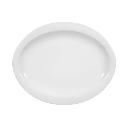 Zdjęcie Piękny owalny porcelanowy talerz śniadaniowy 25x20 cm - Seltmann Weiden