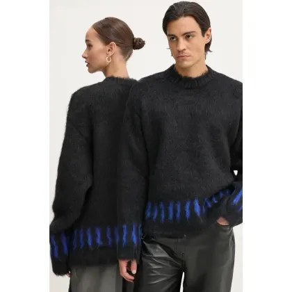 Zdjęcie Sunnei sweter wełniany kolor granatowy ciepły RTWXKNW005