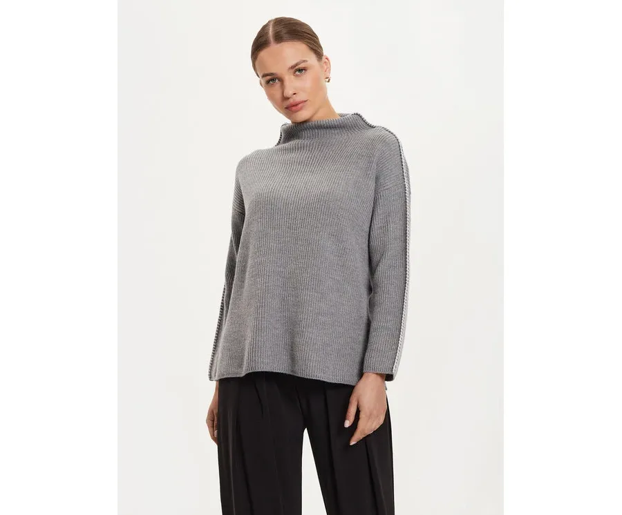 obrazek 1 Weekend Max Mara Sweter Fanfara 2426366178 Szary Relaxed Fit Max Mara Leisure