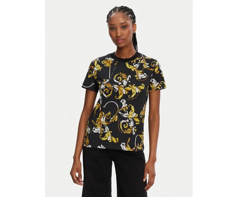 obrazek 1 Versace Jeans Couture T-Shirt 78HAH613 Czarny Regular Fit