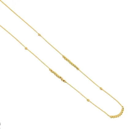 Zdjęcie Choker z łańcuszkiem typu rolo i błyszczącymi kulkami o długości od 41 do 44 cm.