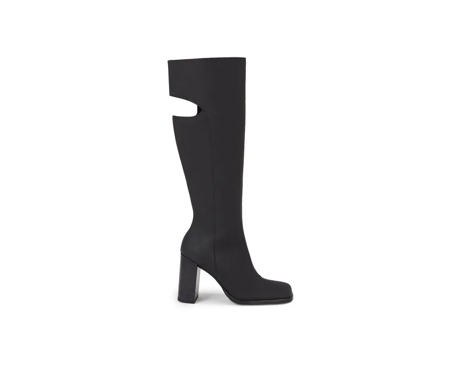 obrazek 1 Calvin Klein Jeans Kozaki Long Heel Zip Boot Cut Out Edgy YW0YW01253 Czarny