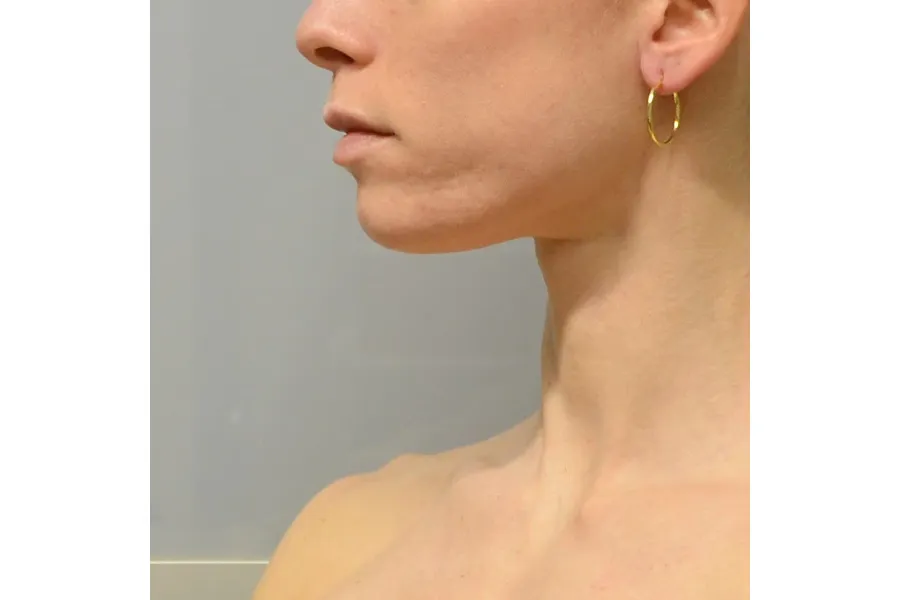 obrazek 4 Włoskie damskie kolczyki koła z żółtego złota (23 mm)