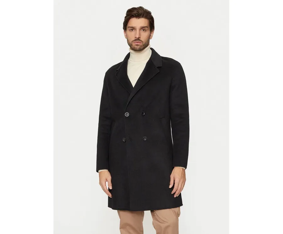 obrazek 1 Guess Płaszcz wełniany M4BL47 WGJU2 Czarny Regular Fit