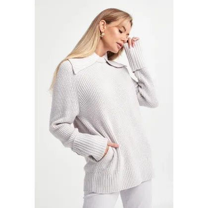 Zdjęcie Sweter damski z kołnierzem PATRIZIA PEPE Patrizia Pepe
