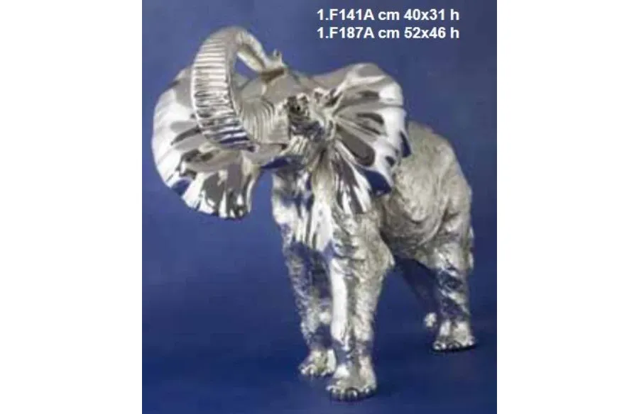 obrazek 1 Posrebrzana statuetka dekoracyjna słonia - ArtBe