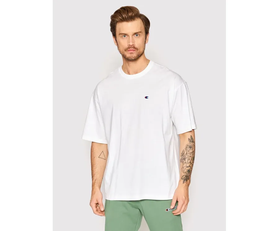 obrazek 1 Champion T-Shirt Small C Logo 216548 Biały Muscle Fit