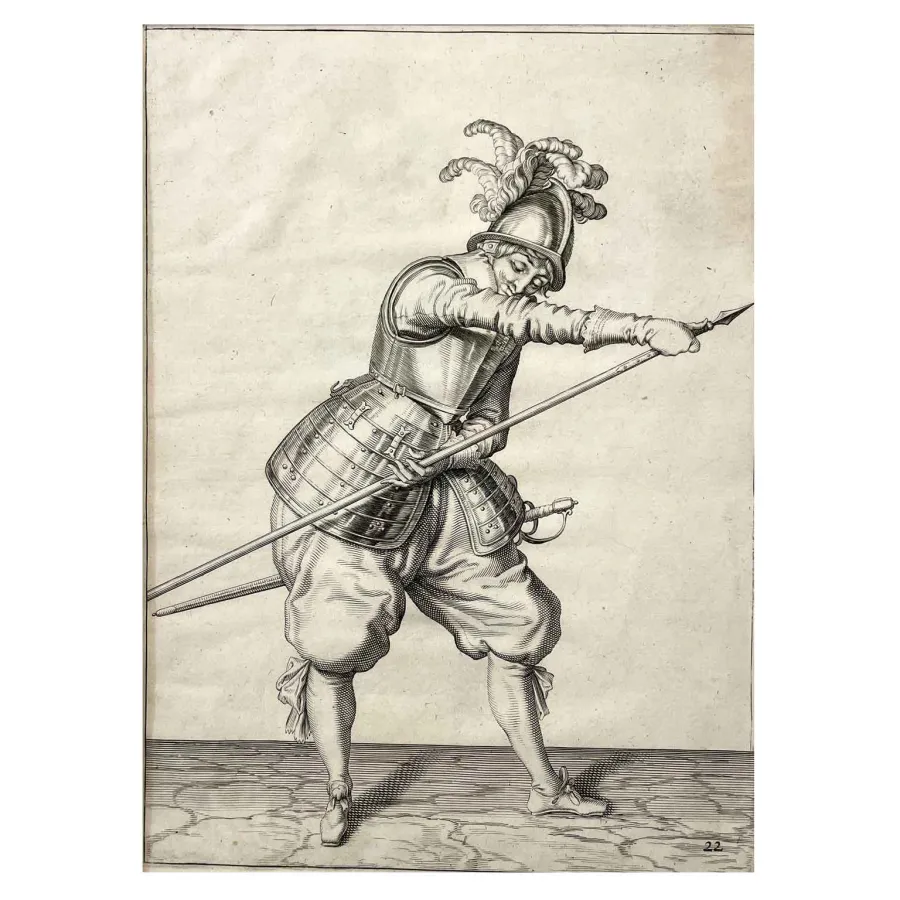 obrazek 1 Rycina Jacob De Gheyn, XVI wiek, żołnierz z włócznią, 1607 r