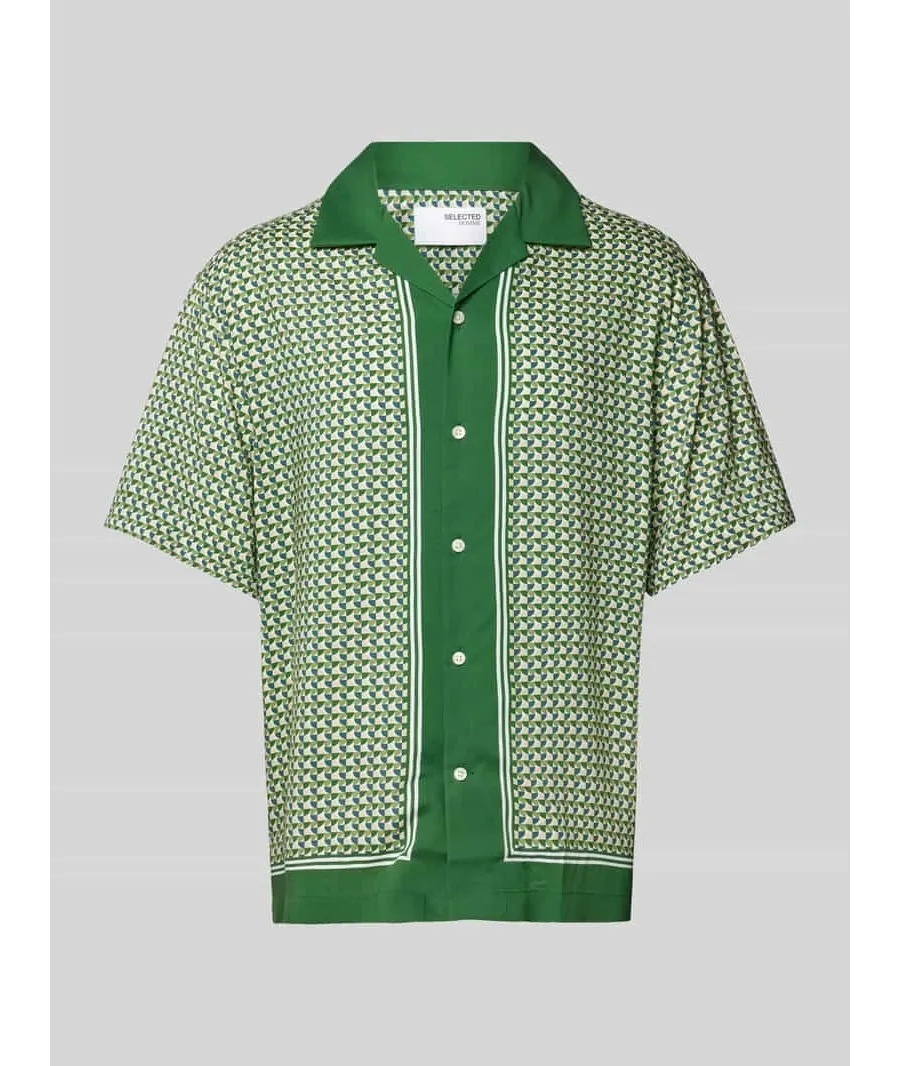 obrazek 1 Koszula casualowa o kroju relaxed fit z kołnierzem z połami model ‘BANDANA’