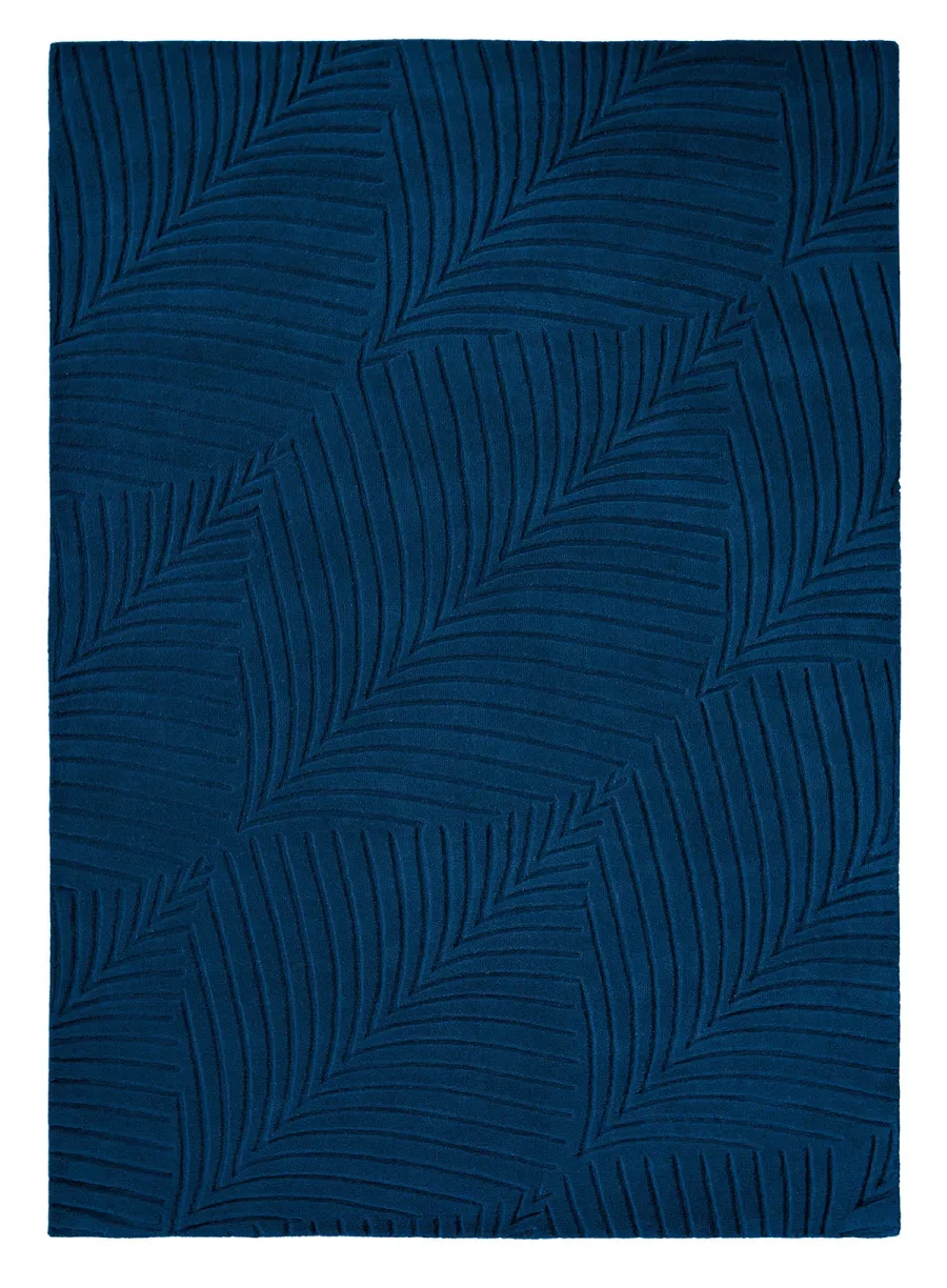obrazek 1 Designerski niebieski dywan geometryczny - FOLIA NAVY 38308