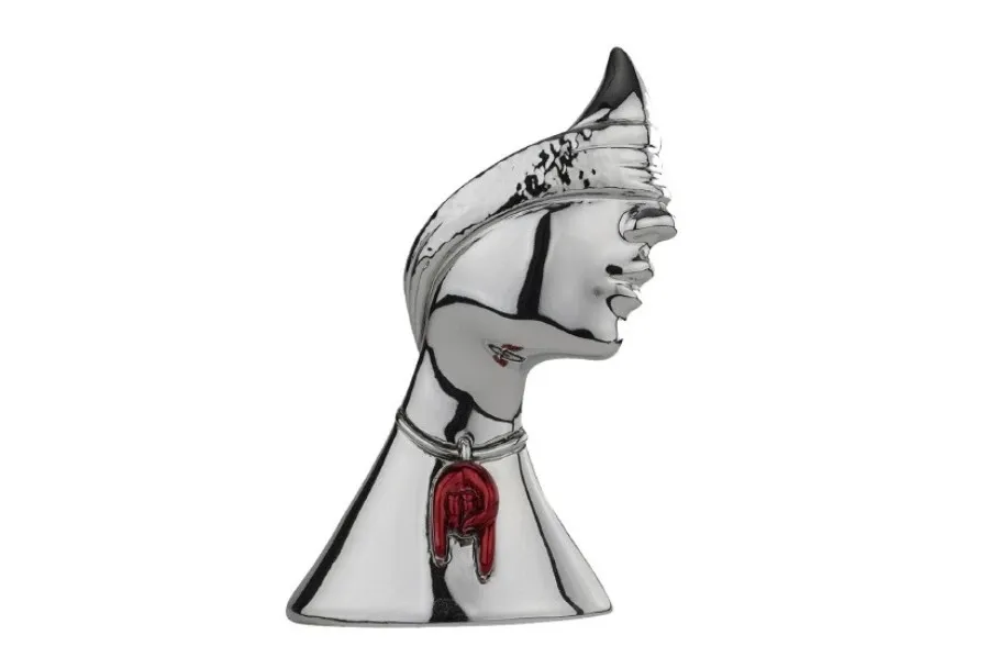 obrazek 1 Stylowy amulet - głowa kobiety z oryginalnym wisiorkiem