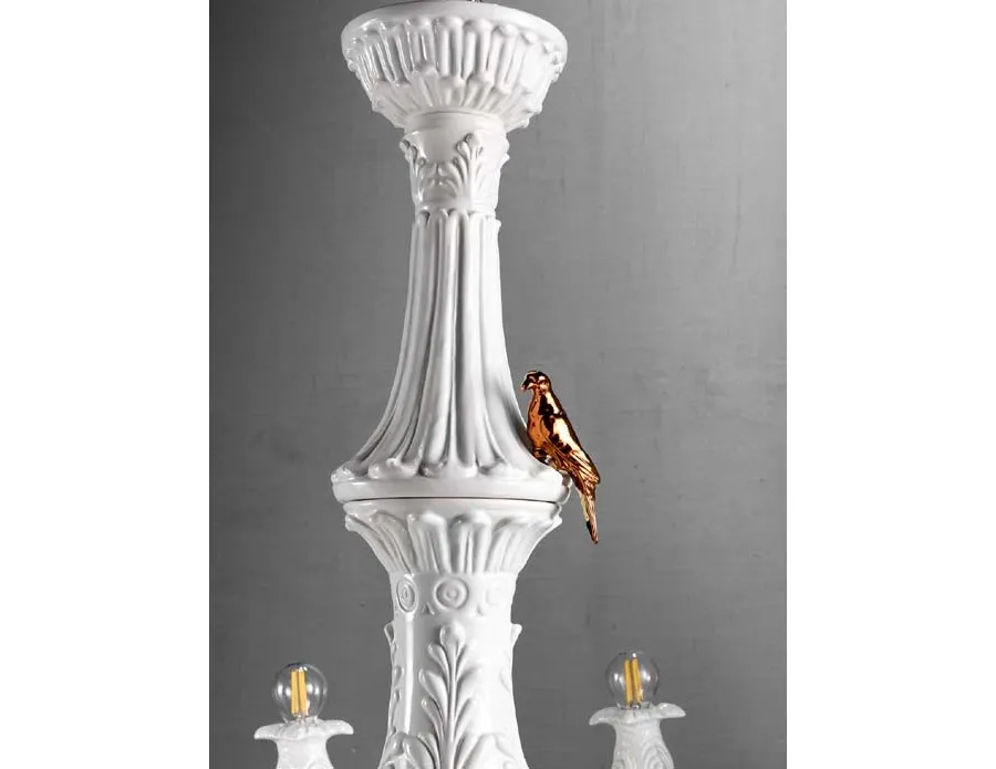 obrazek 4 Elegancki ceramiczny żyrandol do salonu