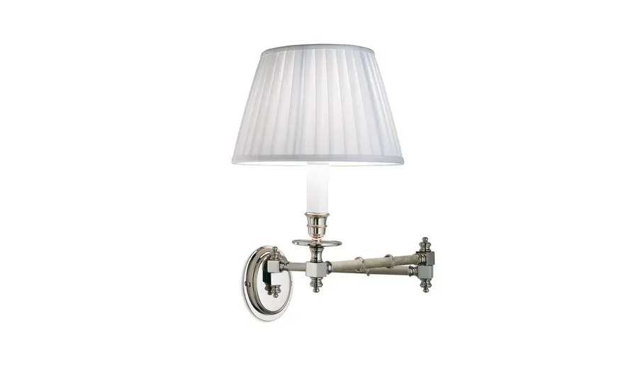 obrazek 1 Luksusowa lampa ścienna zdobiona antycznym srebrem płatkowym
