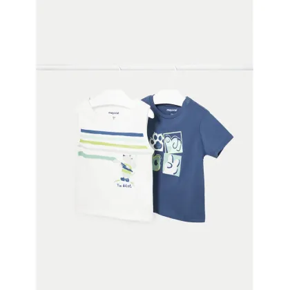Zdjęcie Mayoral Komplet 2 t-shirtów 01032 Niebieski Regular Fit