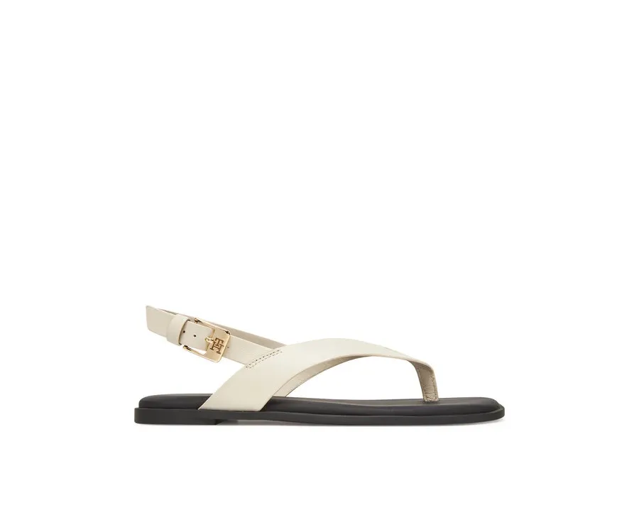 obrazek 1 Tommy Hilfiger Sandały Color Block Thong Flat Sandal FW0FW08883 Écru