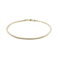 Zdjęcie Płaska bransoletka Snake z żółtego 14kt złota KLENOTA