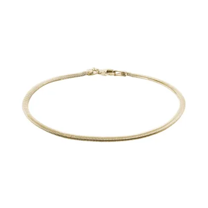 Zdjęcie Płaska bransoletka Snake z żółtego 14kt złota KLENOTA