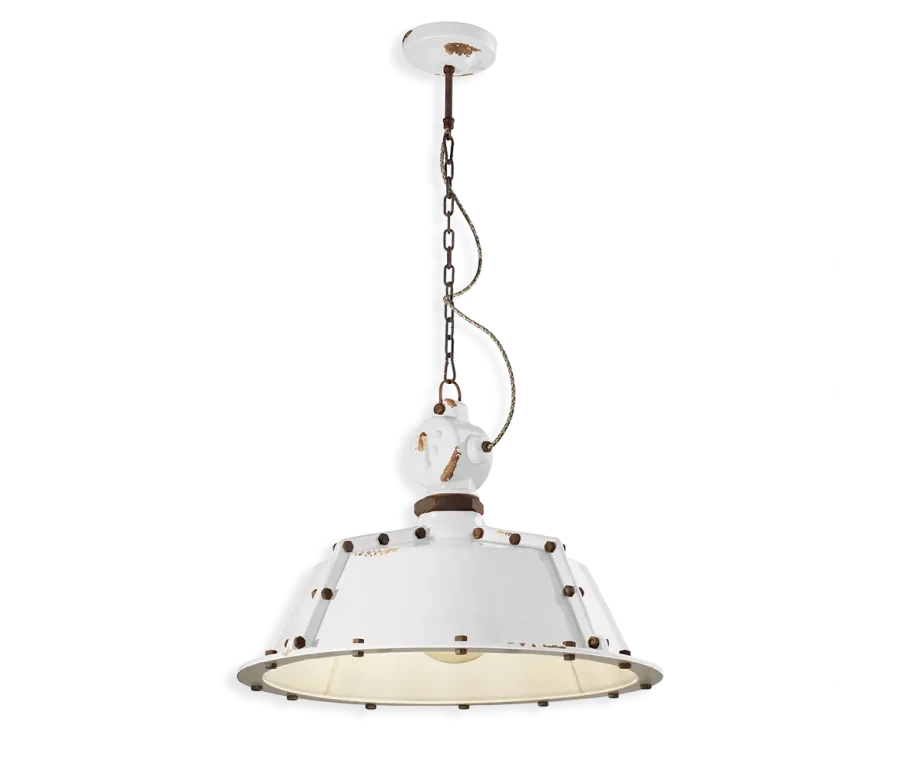 obrazek 3 Oryginalna włoska duża lampa wisząca Industrial