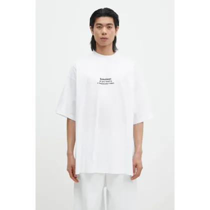 Zdjęcie VETEMENTS t-shirt bawełniany All You Need Oversized kolor biały z nadrukiem UA66TR690W