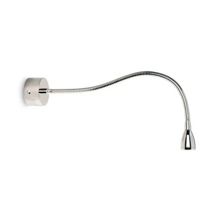 Zdjęcie Nowoczesna lampa do czytania wykończona chromem lub niklem