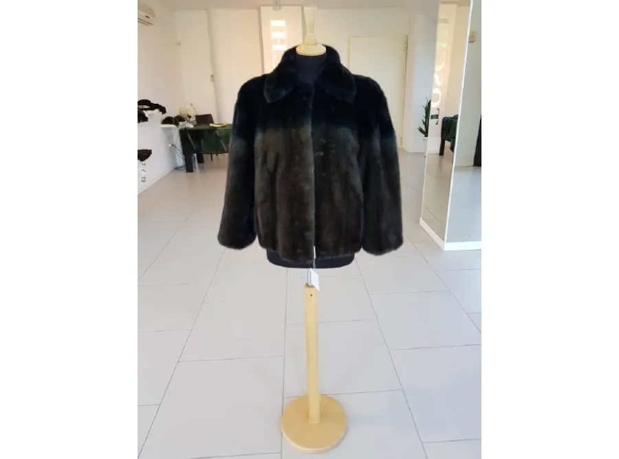 obrazek 1 Eleganckie czarne futro z norek - Toschi