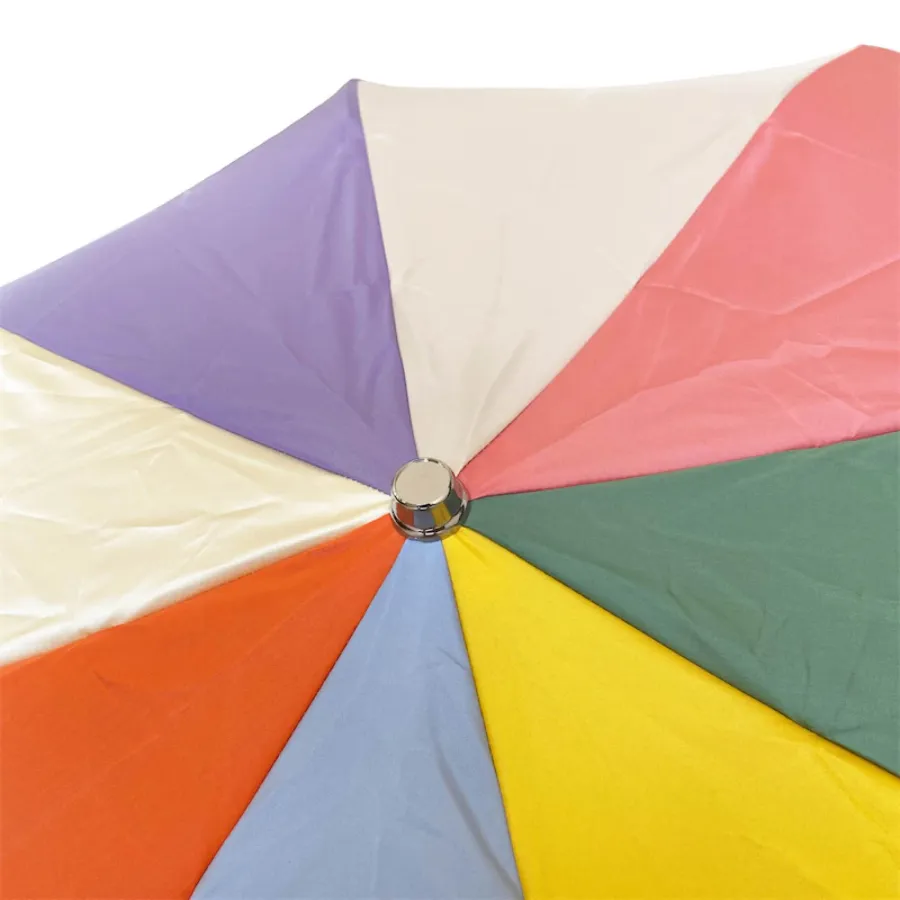 obrazek 5 Oryginalny parasol damski w kolorach tęczy z rączką z bambusa – Pasotti