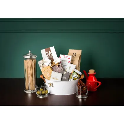 Zdjęcie Prestiżowy kosz prezentowy - włoskie delikatesy