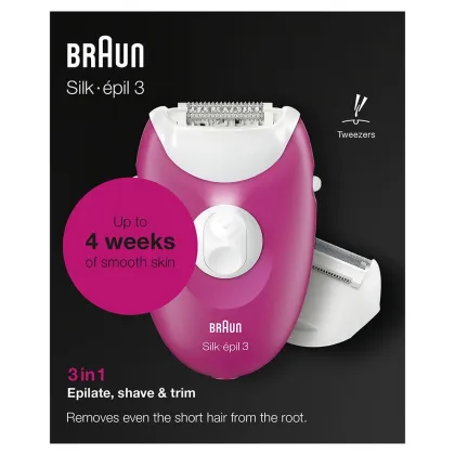 Zdjęcie Braun Silke3 SE3276 Epilator Box WH 1CT