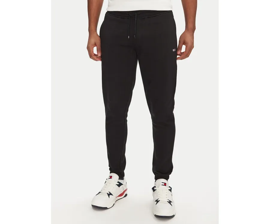 obrazek 1 Tommy Jeans Spodnie dresowe Flag DM0DM20473 Czarny Slim Fit